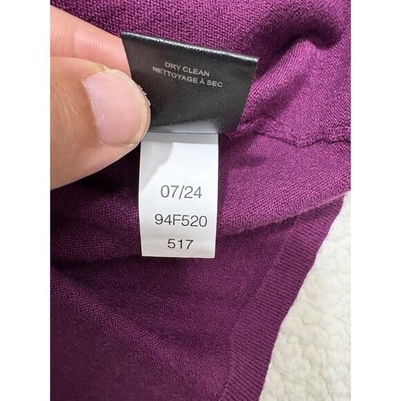 Sam Edelman 2 Piece Look Sweater Dress Magenta Size Large Mock Neck Long Sleeve - Picture 5 of 8